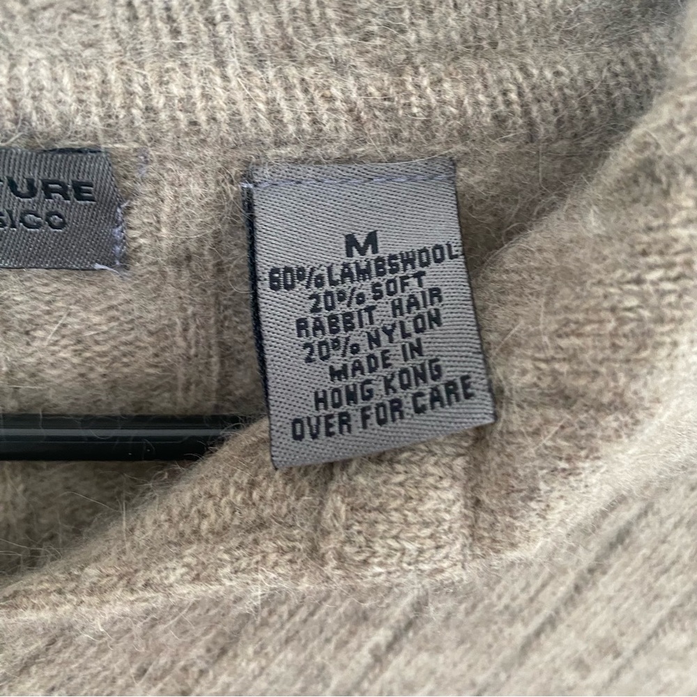 Le Collezioni Structure Men’s Lambswool Blend Long Sleeve Sweater Medium - Picture 4 of 4